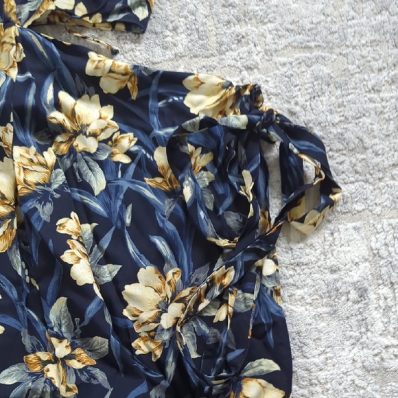 reformation blue floral midi dress Royal Blue Bridesmaid Long Wedding Guests Dresses with V-neckline   loveangeldress